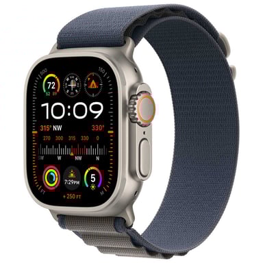 Apple MT5L3ZM/A accesorio inteligente para llevar puesto Banda Azul Poliéster reciclado, Spandex, Titanio