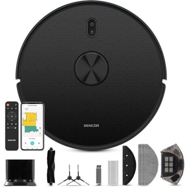 Robot Aspirador Fregador - SRV-9120BK - 3000 Pa - 140 min - 60 dB - Negro