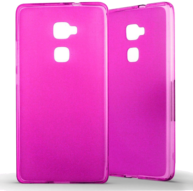 Coque silicone unie compatible Givré Rose Huawei Mate S