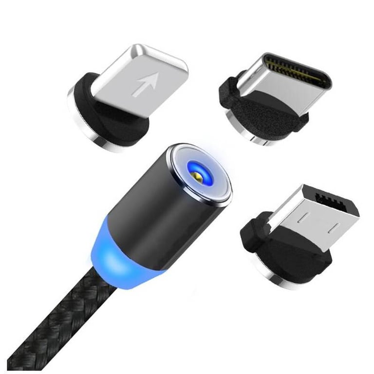 Câble de charge magnétique universel Smartek Chargeur 3 en 1 avec aimant  pour téléphones Iphone et Android - Smartek