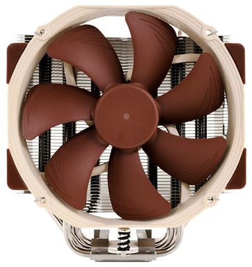 Noctua NH-U14S système de refroidissement d'ordinateur Processeur Refroidisseur 12 cm Marron, Acier inoxydable