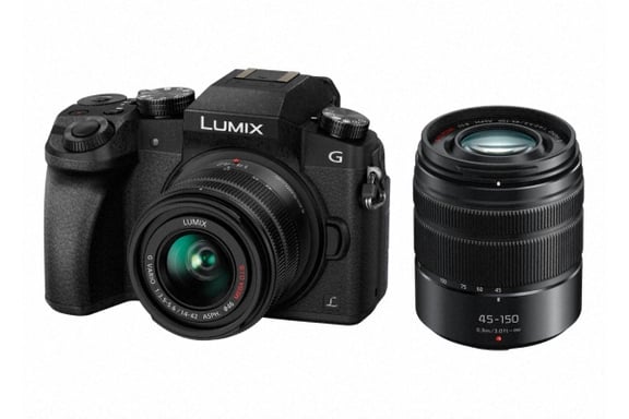 Panasonic Lumix DMC-G7 + G Vario 14-42mm + G Vario 45-150mm MILC 16,00 MP Live MOS 4592 x 3448 pixels Noir