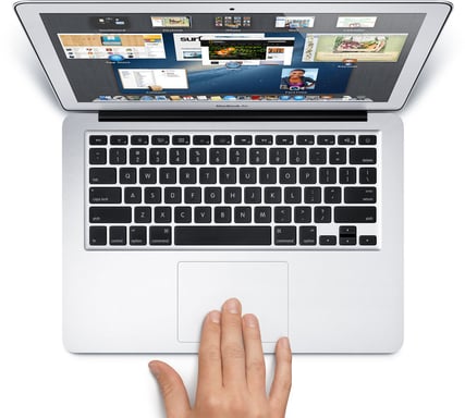 Portátil Apple MacBook Air 33,8 cm (13,3'') WXGA+ Intel® Core? i5 4 GB DDR3-SDRAM 256 GB Flash Mac OS X 10.8 Mountain Lion Aluminio