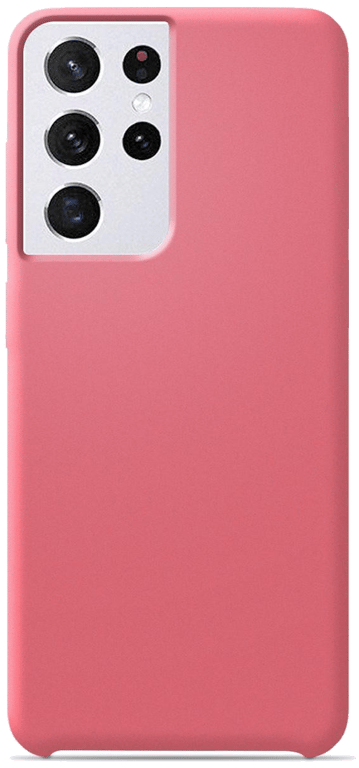 Coque silicone unie compatible Soft Touch Rose Samsung Galaxy S21 Ultra