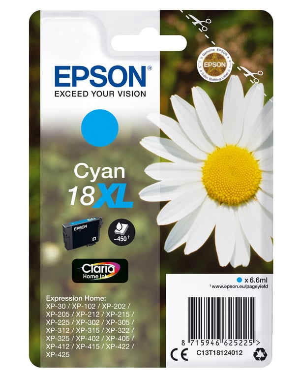 EPSON Nº18XL Cyan - vue 3