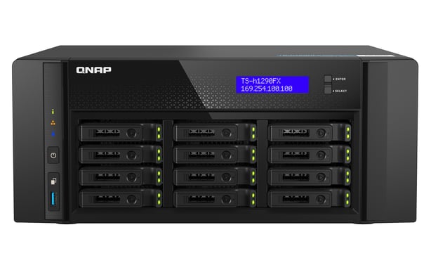 QNAP TS-h1290FX NAS Tower EPYC 7232P 64 GB DDR4 QuTS hero Nero