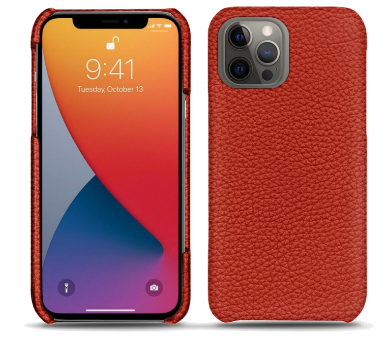 Coque cuir Apple iPhone 13 Pro Max - Coque arrièreOrange