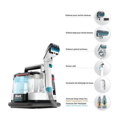 SHARK StainStriker PX200EUT - Smacchiatore, pulitore e aspirapolvere - portata 5,7 metri - compatto e portatile