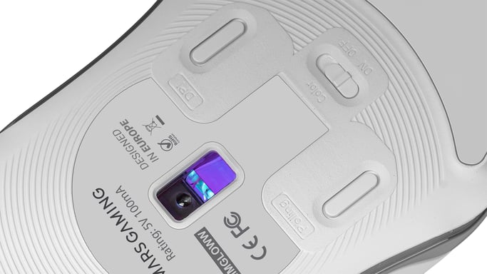 Mars Gaming MMGLOWW mouse destro USB Type-A ottico 12800 DPI