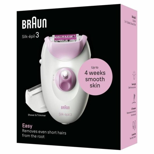 Épilateur Électrique Braun Silk-épil 3 SE3-031 – 20 Pincettes, 2 Vitesses, Smartlight - vue 5