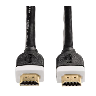 Cable HDMI de alta velocidad, Ethernet, dorado, doble blindaje, negro, 5,00 m