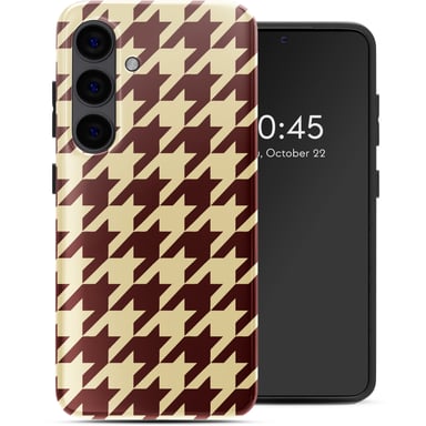 Selencia Coque arrière Vivid pour Samsung Galaxy S24 - Pied-de-Poule