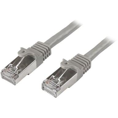 StarTech.com Cable de red Cat6 blindado SFTP sin gancho de 2 m - Cable Ethernet RJ45 anti-enganchón - M/M - Gris