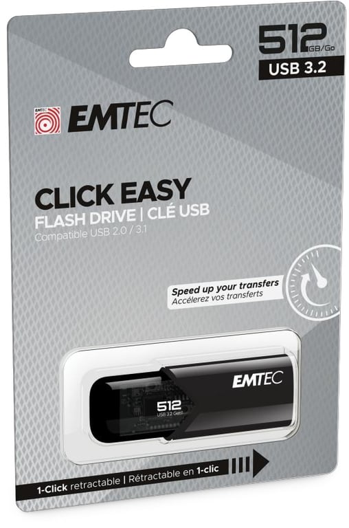 Emtec B110 Click Easy 3.2 lecteur USB flash USB Type A 3.2 Gen 2 3.1 Gen 2