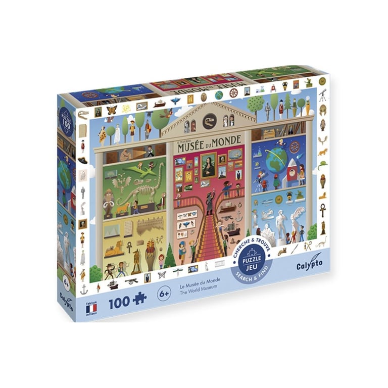 Puzzle Sentosphere Cherche Et Trouve Le Musée Du Monde 48 X 33 Cm Carton Recyclé - vue 2