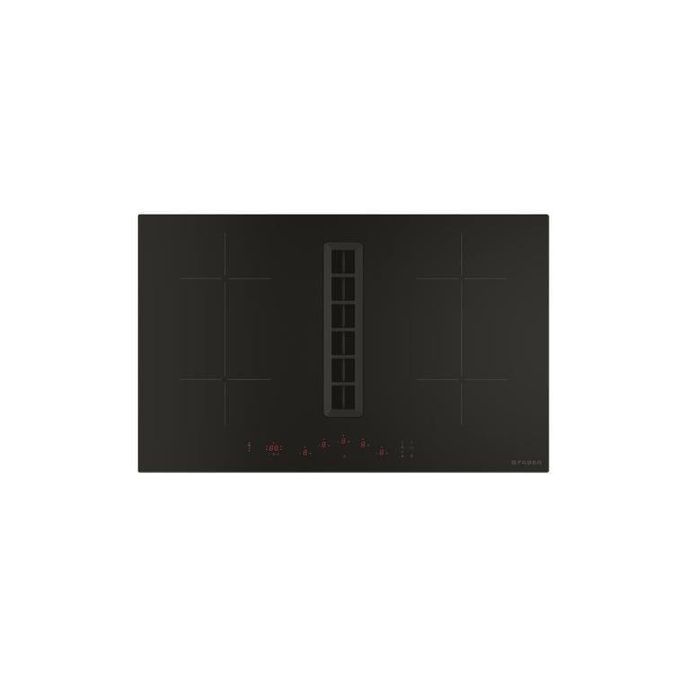 Faber Plaque à induction aspirante Galileo Slim Ring F830 83 cm 4 zones 2 bridges 7200W Verre