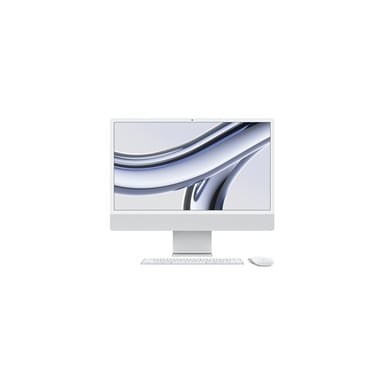 iMac Apple M3 59,7 cm (23.5'') 4480 x 2520 pixels 24 Go 256 Go SSD PC All-in-One macOS Sonoma Wi-Fi 6E (802.11ax), Argent
