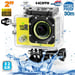 Camera Embarquée Sports Wi-Fi LCD Caisson Étanche Waterproof 12 Mp HD Jaune 32Go YONIS
