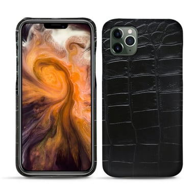 Coque cuir Apple iPhone 11 Pro Max -  - Noir - Cuir Abaca
