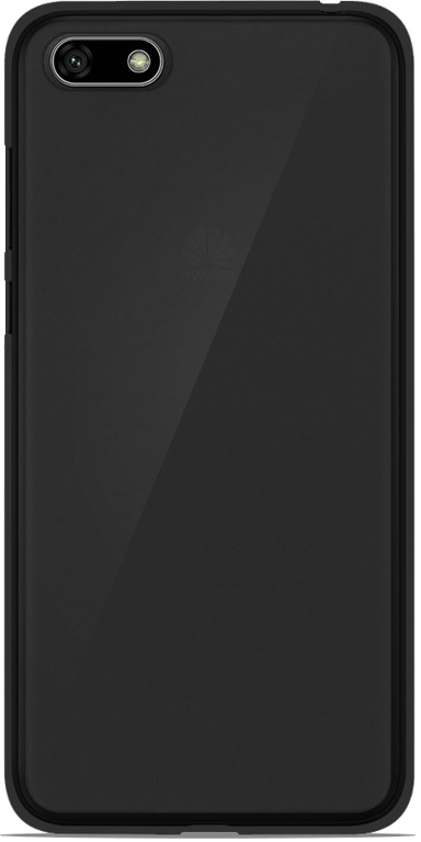 Coque silicone unie compatible Givré Noir Huawei Honor 7S