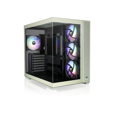 Boîtier PC Thermaltake View 380 TG ARGB Mid Tower ATX panneaux en verre trempé éclairage A-RGB Matcha Green