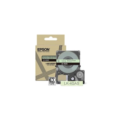 Cartouche d encre Epson LK 4GAS pour LabelWorks LW C410 et LW C610 Gris sur vert