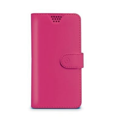 Celly Wally Unica funda para teléfono móvil 15,2 cm (6'') Funda cartera Fucsia
