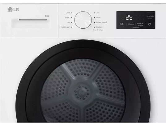 Sèche linge pompe à chaleur 8 kg LG RH8N15WH - vue 5