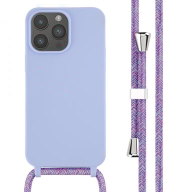 imoshion Coque en silicone avec cordon pour Apple iPhone 14 Pro Max - Violet