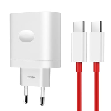 Chargeur GaN OnePlus + Câble de Charge USB-C vers USB-C Supervooc 80W