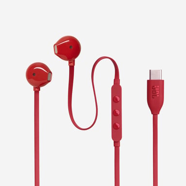 JBL Tune 305C Cuffie cablate per chiamate/musica USB Type-C rosso