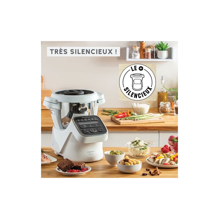 Robot Cuiseur Cuisine Companion XL 4,5L 8-10Pers 12 Prog 5Acc Livre 300 Moulinex - Neuf