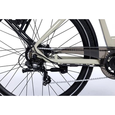 Bicicleta eléctrica urbana, Urb-e 28'', Aluminio SHIMANO 7V, Autonomia hasta 80km  &  Batería 36V 13Ah