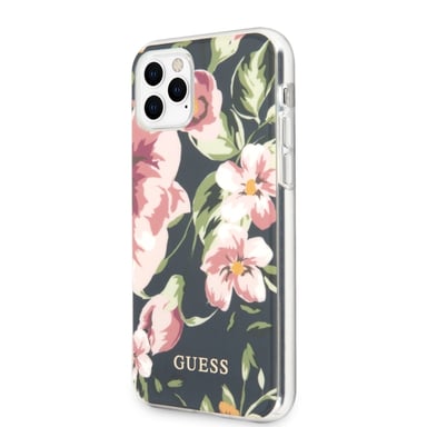 Guess étui pour iPhone 11 Pro bleu marine N°3 Flower Collection