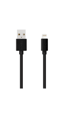 Câble Lightning certifié MFi Apple Charge/Sync (3M), Noir de Jais