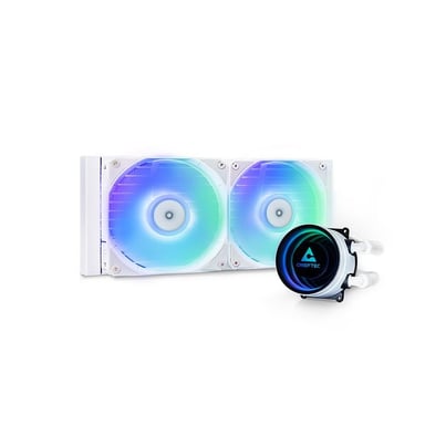 Chieftec ICEBERG 240-RGB-W Case PC Raffreddatore a liquido tutto-in-uno 12 cm Bianco