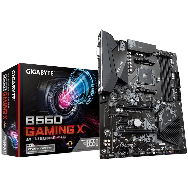Gigabyte B550 GAMING X 1.0 carte mère ATX Socket AM4 AMD B550 Chipset USB 3.2 Gen 1 USB 3.2 Gen 2 Gigabit LAN carte graphique embarquée unité centrale requise audio HD 8... - vue 4