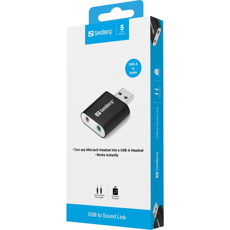 Sandberg USB to Sound Link Neuf - vue 2