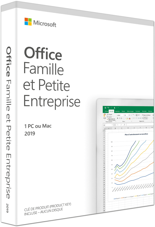 Office Famille et Petite Entreprise 2019 1 PC ou Mac