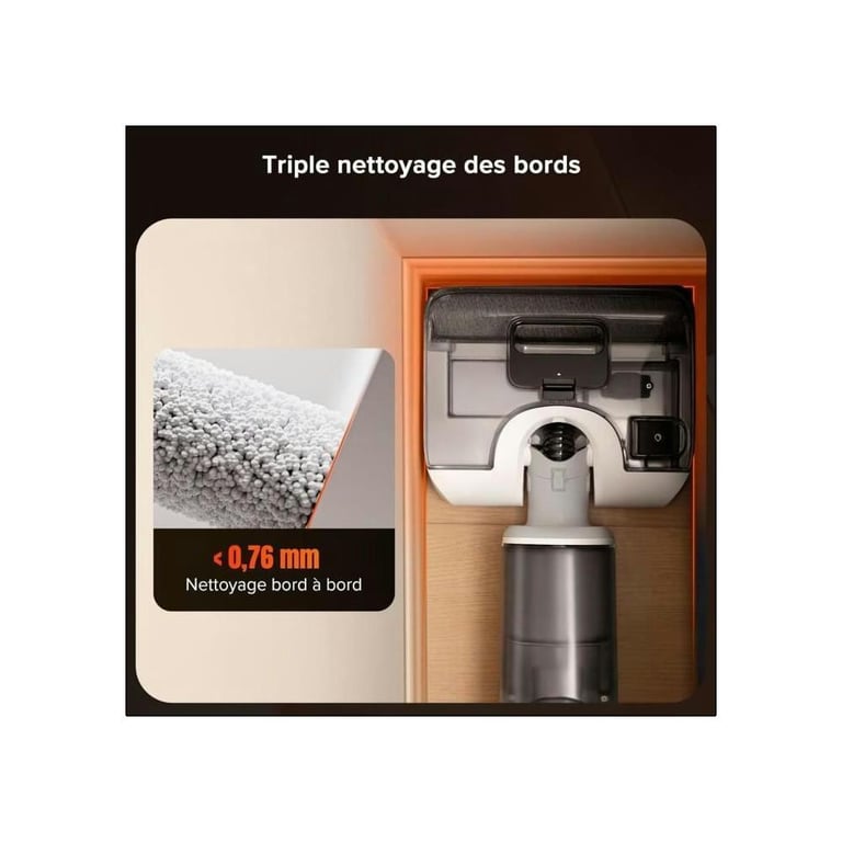 ROBOROCK F25 RT Aspirateur Balai Laveur 20000 Pa Lavage à Chaud à 90 °C Nettoyage Deux Bords Auto Nettoyage à 'eau chaude - vue 8