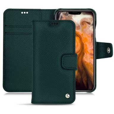 Housse cuir Apple iPhone 11 Pro Max -  - Vert - Cuir saffiano