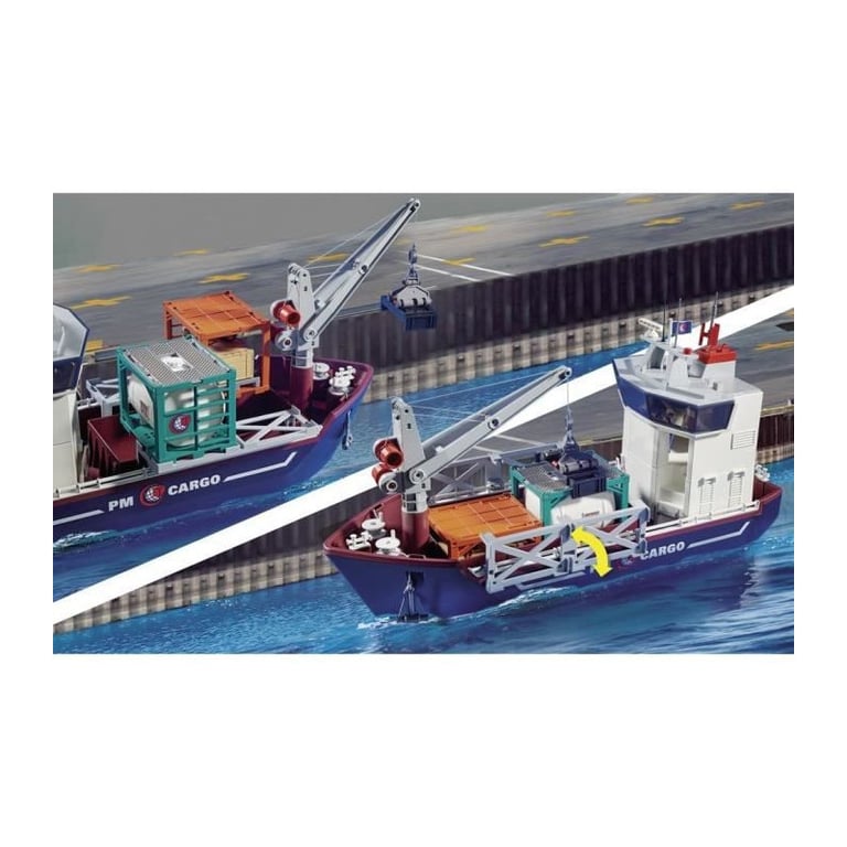 PLAYMOBIL 70769 Grand cargo avec bateau de douaniers Neuf - vue 2