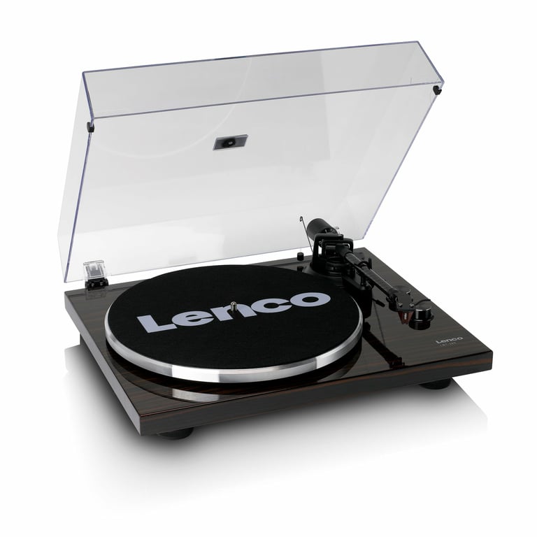 Lenco LBT 345WA vinyle avec Bluetooth® et cellule Ortofon 2M stabilisateur de plateau chromé inclus Noyer - vue 4