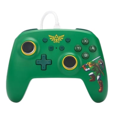PowerA NSGP0199-01 accessoire de jeux vidéo Vert, Blanc, Jaune USB Manette de jeu Nintendo Switch