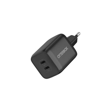 Anker Cargador de pared 65W GaN, 1 puerto USB-C -45W + 1 puerto USB-C 20W PowerDelivery, a prueba de golpes, carga rápida para Smartphone, tablets, portátil NEGRO