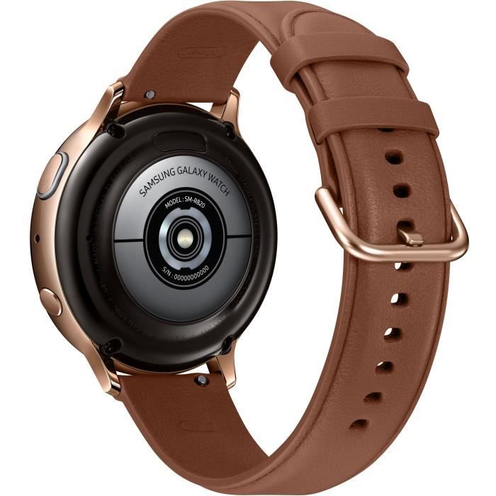 Galaxy Watch Active2 44mm Caja de acero dorado - Bluetooth - Pulsera marrón