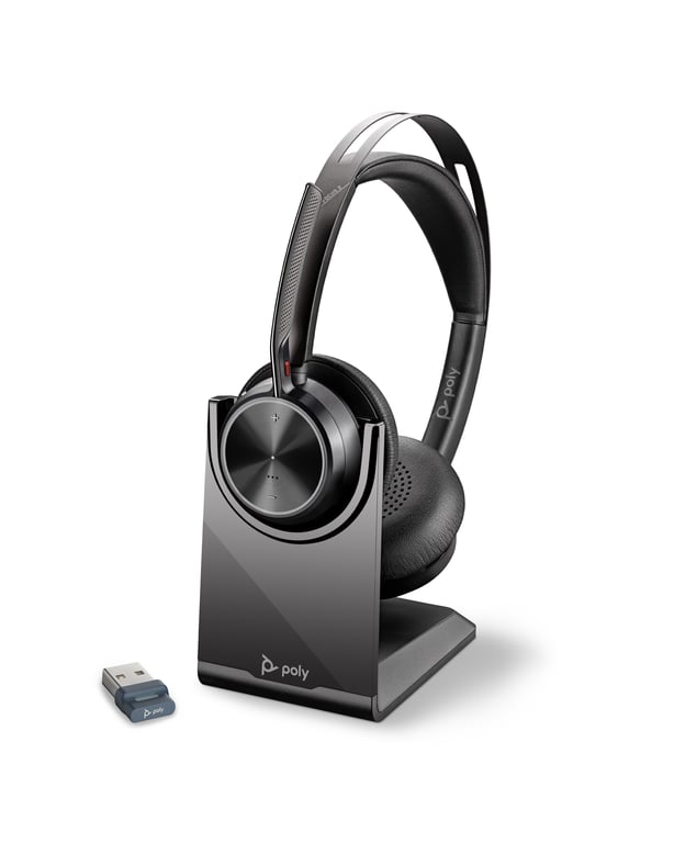 POLY Micro casque Voyager Focus 2 UC + câble USB A vers USB C + base de chargement Neuf - vue 2