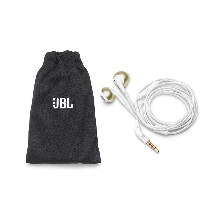 JBL Tune 205 Auriculares con cable Música Champán, Oro