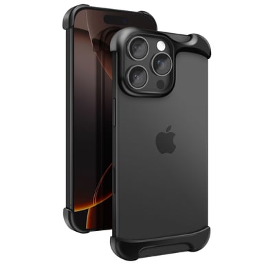 Coque iPhone 16 Pro en Aluminium Aérospatiale Ultra Renforcé Antichoc 3m Noir