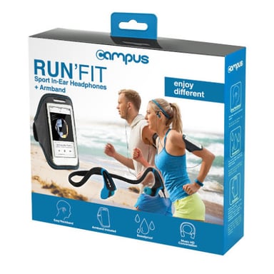 Ecouteurs intra-auriculaires avec brassard RUN-FIT Sport